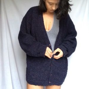 Cardigan Sweater Dark Purple Knit Dark Purple XL